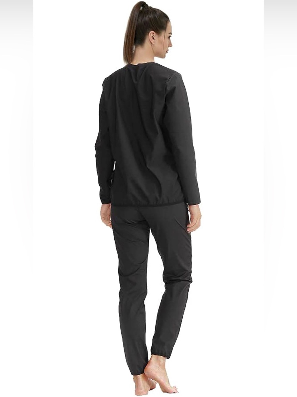 Women’s Black Sweat Suit / Sauna Suit Set | Size: Large – New in Bag - Picture 7 of 11